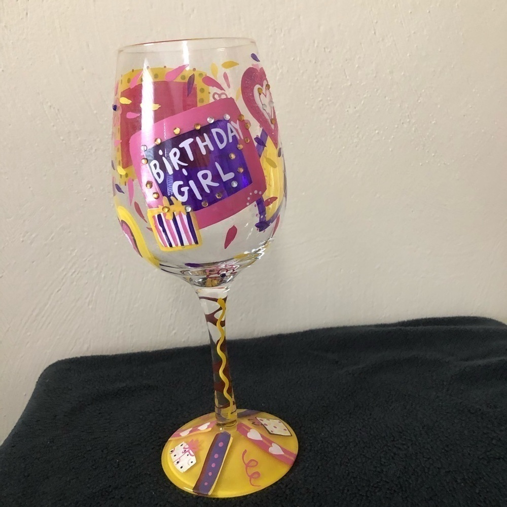 Lolita Hand-Painted Artisan Wine Glass